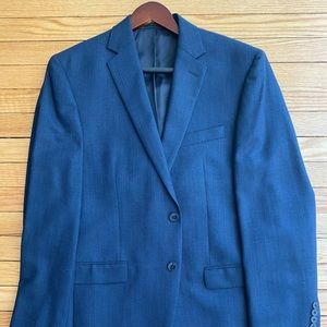 Calvin Klein Sports Coat in Checkered Black and Blue | Size 40R